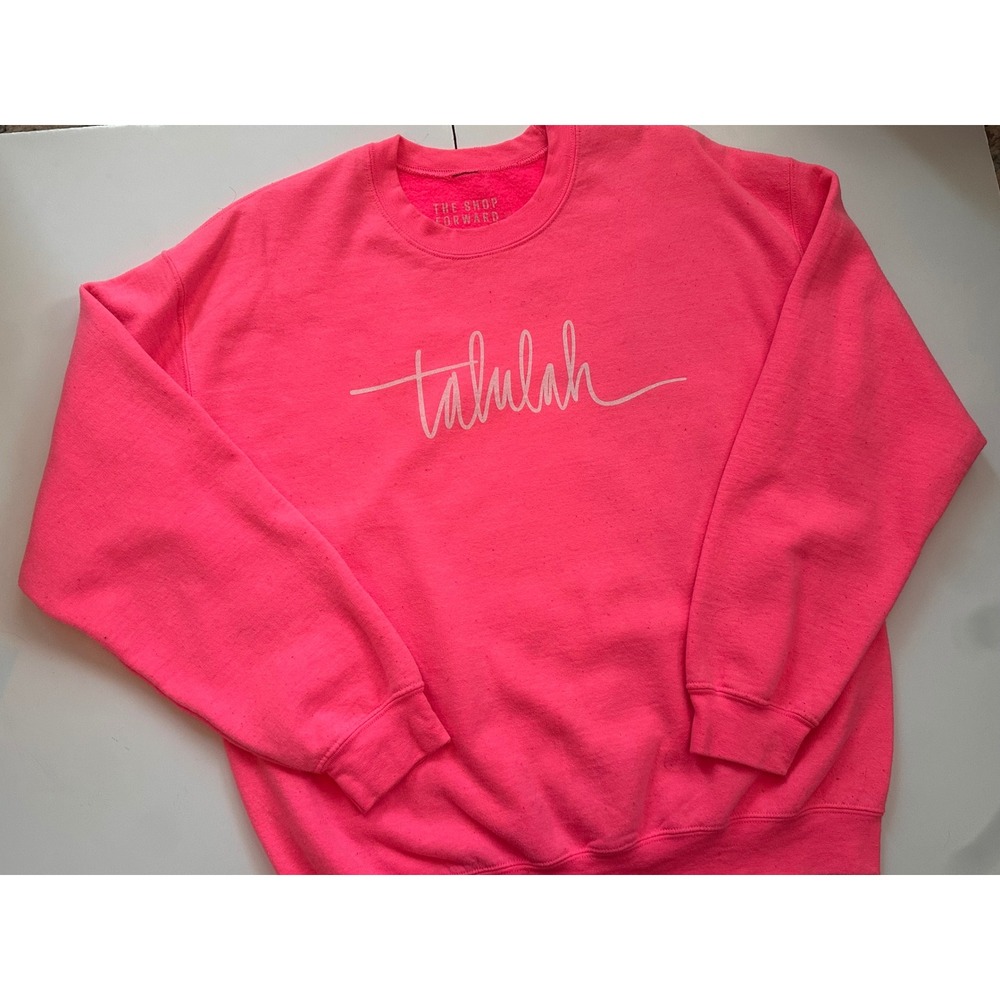 The Shop Forward Talulah Neon Pink Sweatshirt Crewneck Fleece Pullover Large‎